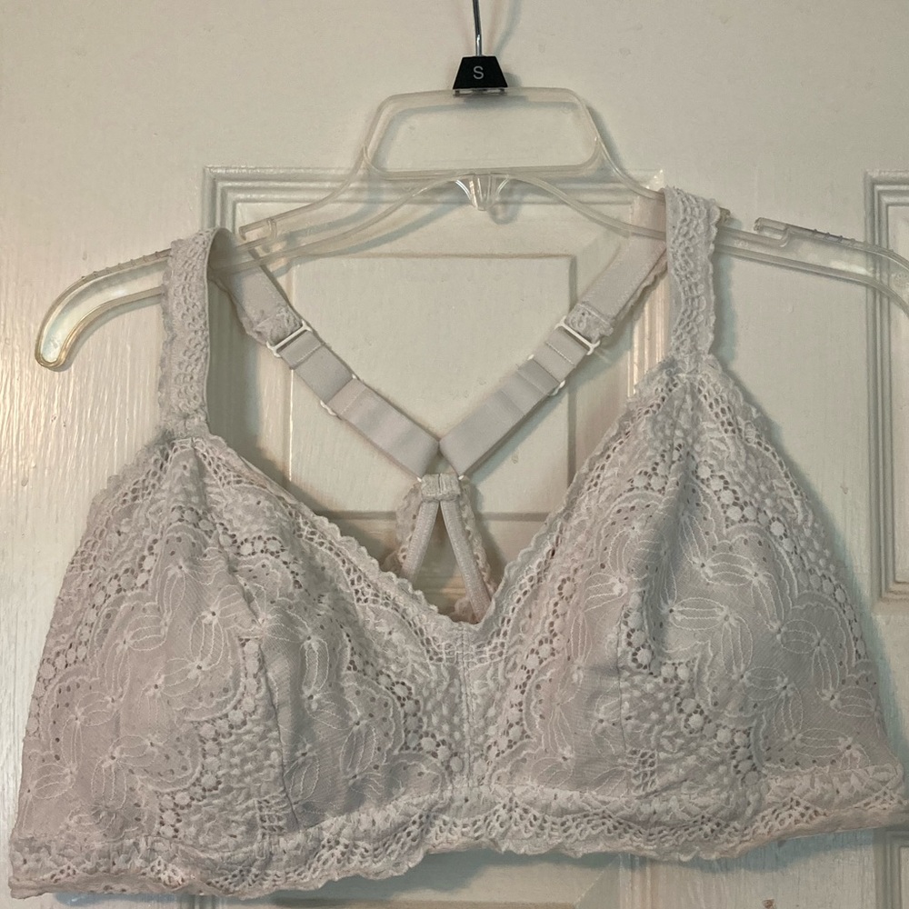 White lace bralette